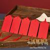 Red New Year Blessing Wooden Tag with Tassel Cord - DIY Festive Handmade Supplies