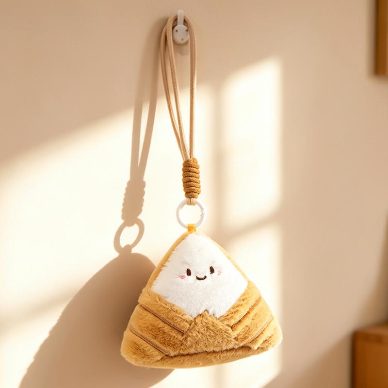 10cm Creative Plush Zongzi Doll Lucky Chinese Sticky Rice Dumpling Ornament Zhuangyuan Top Scholar Good Luck Graduation Gift 10cm