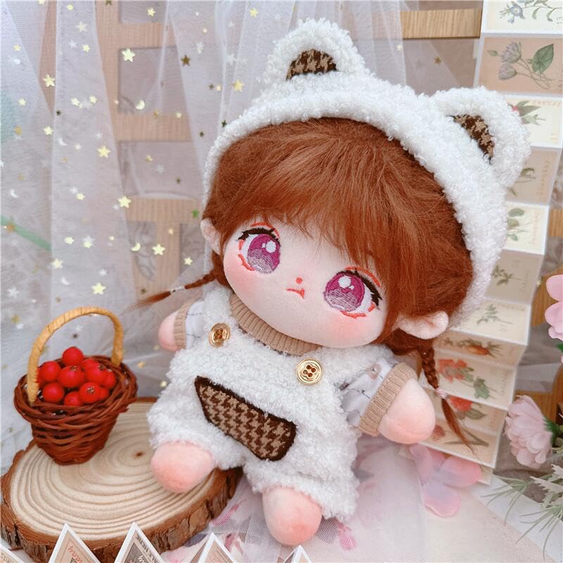 Bear Ear Headband & Overalls Set for Stuffed Animals (20cm) [Used]