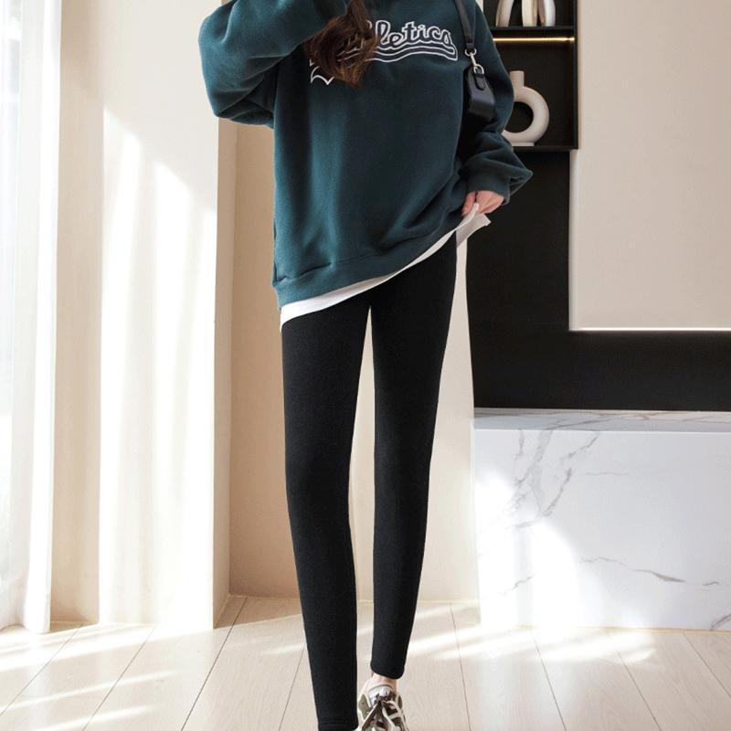 Damen Winter Leggings Thermische Samt Fleece Hose Schwarz Grau Warme Leggings Damen