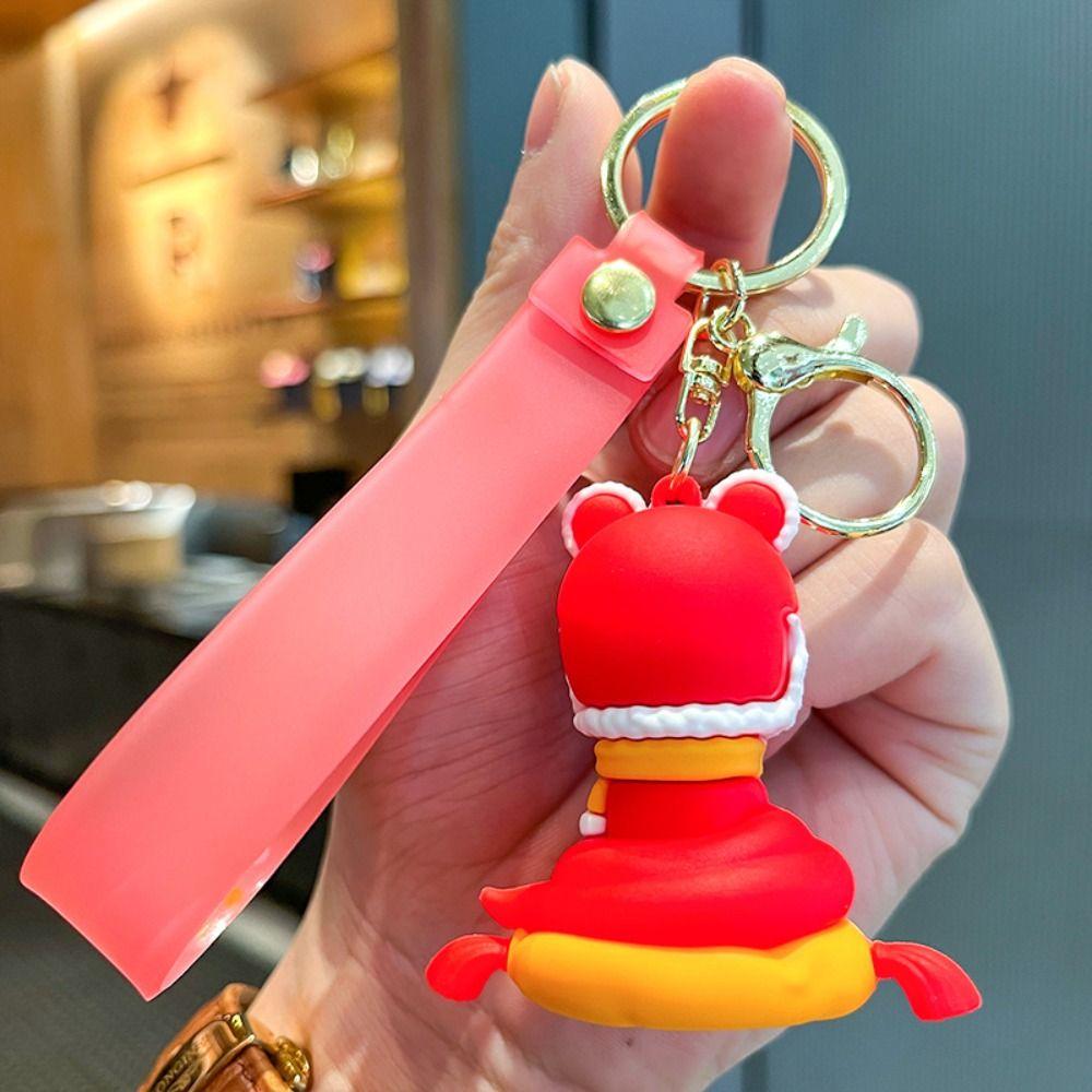 Lion Dance Snake Keychain Spring Festival Snake Key Ring Cute 2025 New Year Pendant  Ornament