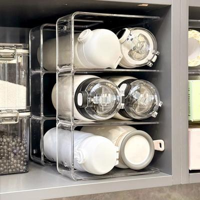 Storage Rack Drawer-Style Smooth Pull-Out Cabinet Organizer High-Strength Frame Transparent Visibility Multi-layer Kitchen Rack