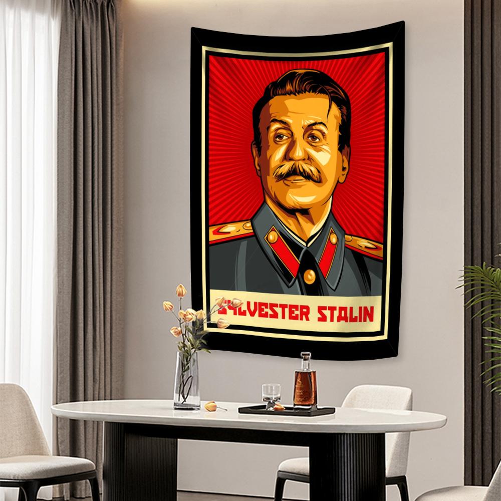Lenin Stalin USSR CCCP Poster Tapestry Vintage Home Decor Aesthetics Wall Hanging Covering Carpets Dormitory Backdrop Bedspread