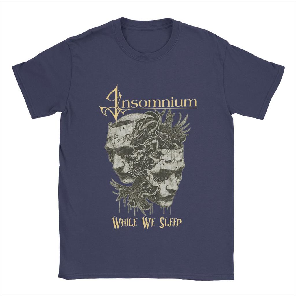 Herren T-Shirt Insomnium While We Sleep Humor Reine Baumwoll-Tees Kurzarm T-Shirt Rundhals Kleidung Große Größe