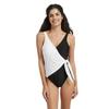 Be You Womens/Ladies Monochrome Wrap One Piece Swimsuit