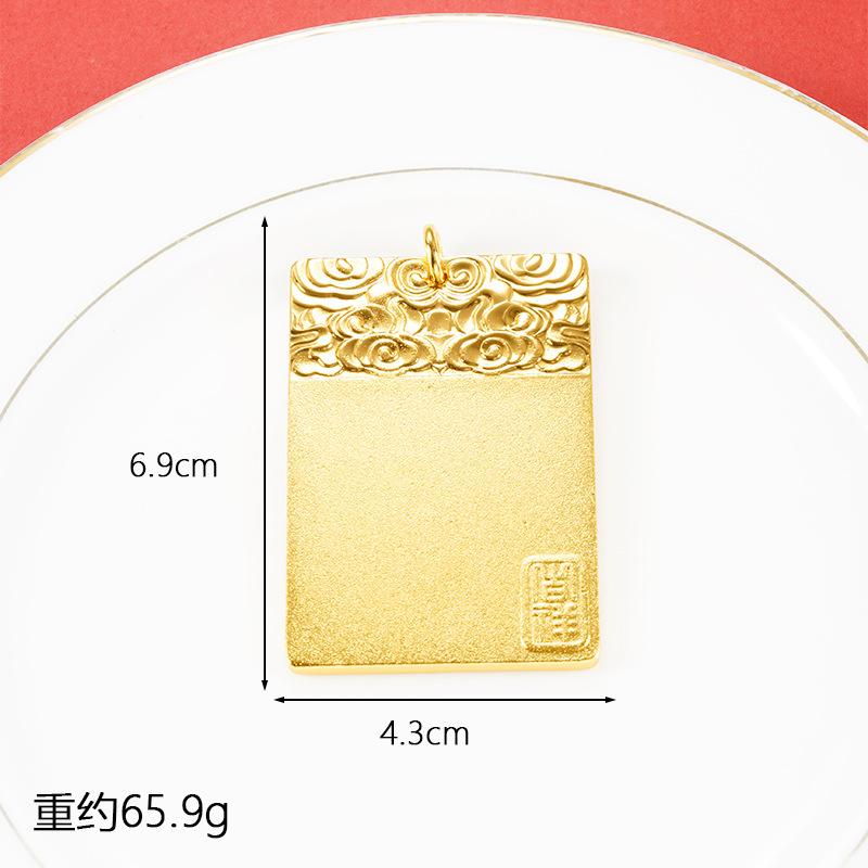 Gold-plated Kirin pendant, durable and non-fading, made of copper alloy, auspicious animal necklace for men and women, couple's style, imitation