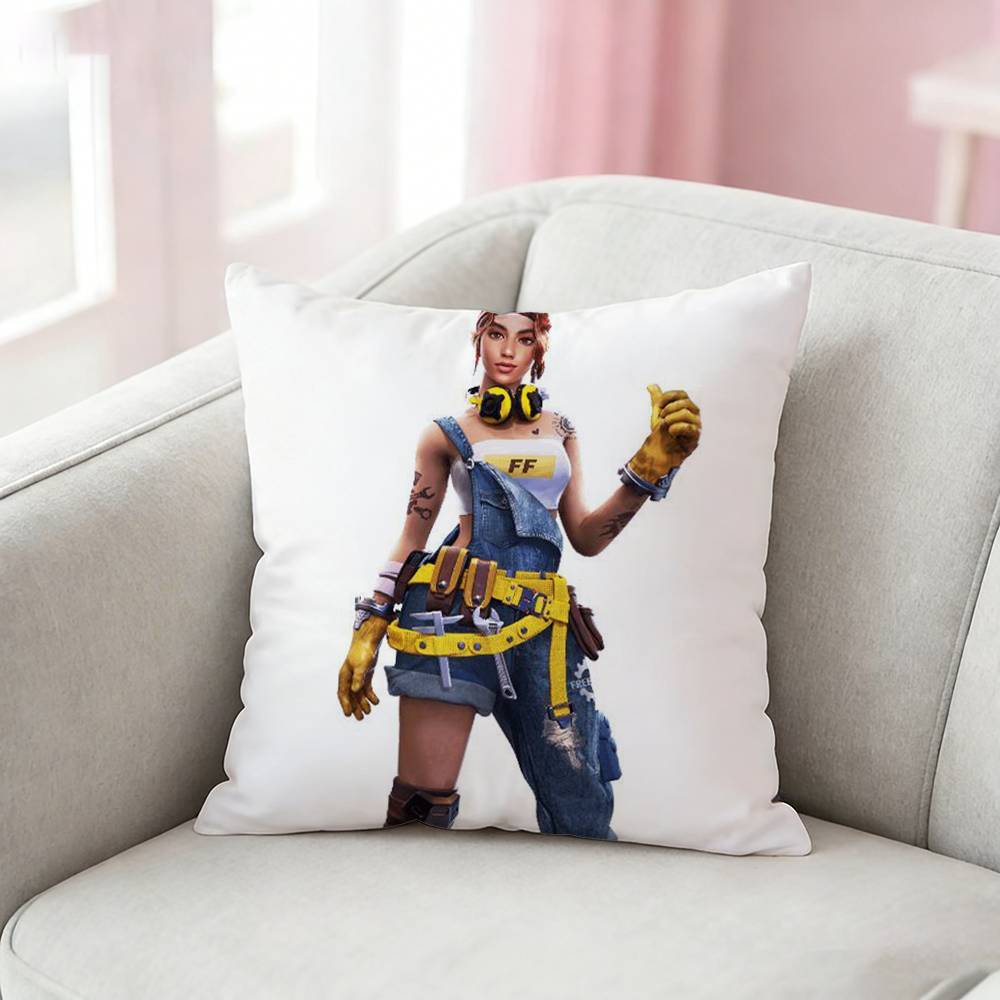 FFree FFire Moco Dasha Pillow Case Cushion Cover Throw Pillow Case For Car Sofa