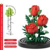 Micro Flower Bouquet Bonsai Building Block Artificial Plastic Plant Dust Cover Micro Model Home Decoration Toy Kid Birthday Gift