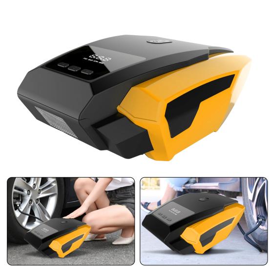 

Портативный насос для накачивания шин 12 В со светодиодной подсветкой. Многоцелевой воздушный насос в комплекте с 3 насадками для