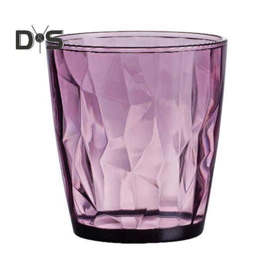 Barevné průsvitné kelímky na vodu 310ml s diamantovým vzorem, nerozbitné, tepelně odolné, bez BPA, stohovatelné sklenice pro domácí večírky a restaurace