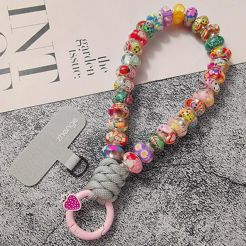 

Mobile Phone Lanyard Women s Wrist Cartoon Cute and Exquisite Hand-woven Rope Beaded Bag Pendant Jewelry type2