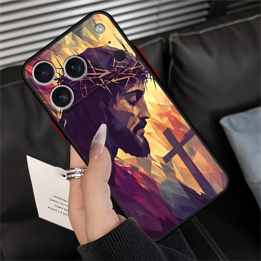 Funda Back Phone Cover Case for iPhone 17 Pro Max Air 15 XS XR 12 14 13 Mini 16 Plus 11 7 8 SE Jesus