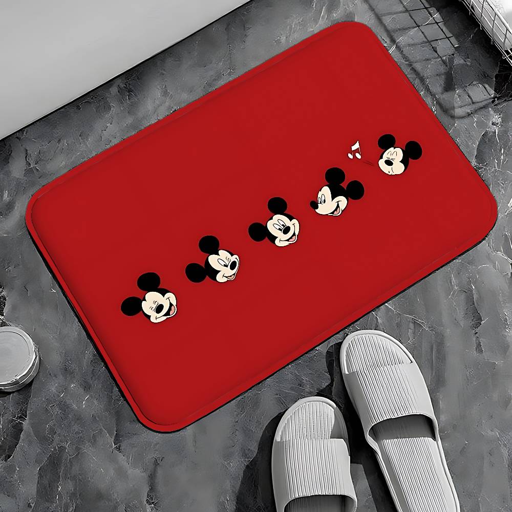 Cute M-Mickey Mouse Entry Door Floor Mat Festive Decorations Carpet Bathroom Anti-slip Mat Entrance Doormat