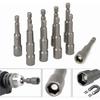 6mm-19mm Impact Socket Magnetic Nut Screwdriver 1/4 Hex Key Set Drill Bit Adapter for Power Drills Impact Drivers Socket Kit