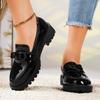 Leather Shoes Autumn New Outdoor Leisure Fashion Lacquer Retro Versatile Women's Shoes Loafers