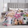 Littlest Pet Shop Warm Soft Blanket  Children Plush Bedding Throws Street Trend Couch Chair Flannel Bedspread Sofa Bed Cover