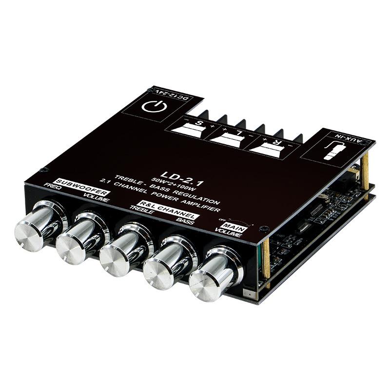 2.1 Channel Bluetooth Digital Amplifier Board with High/Low Tone, Super Bass, and High Power for Subwoofers and Car Audio Systems.