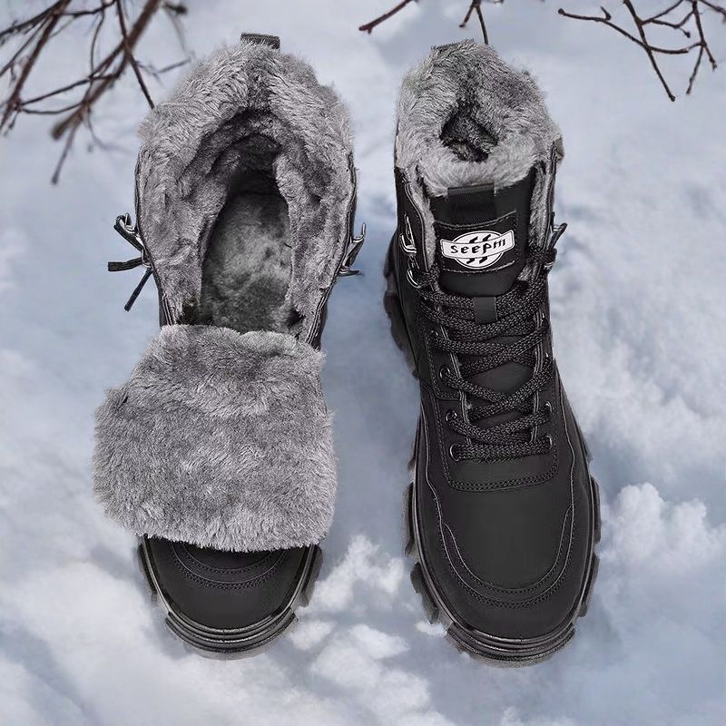 Martin Boots Men's Winter Tooling Fleece Thickened Fleece Warm Cotton Boots Minus 40 Degrees Cotton Shoes Northeast Snow