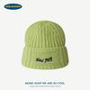 Soft waxy wool hat, thin and small face, knitted hat, big head circumference, warm and cold protection in autumn and winter, ear cover, cold hat for