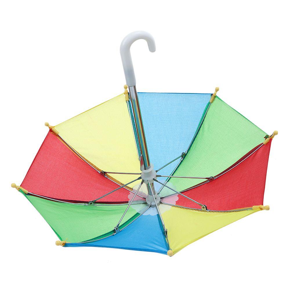 Rainbow Colors Mini Rain Gear Color Matching Patch Dollhouse Accessories Colorful Doll Umbrella
