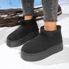 Mote 2025 NY Hot Selling Vinter Dame Korte Plysj Varm Snøstøvler Mote Flats Plattform Damesko Casual Nye Ankelstøvletter