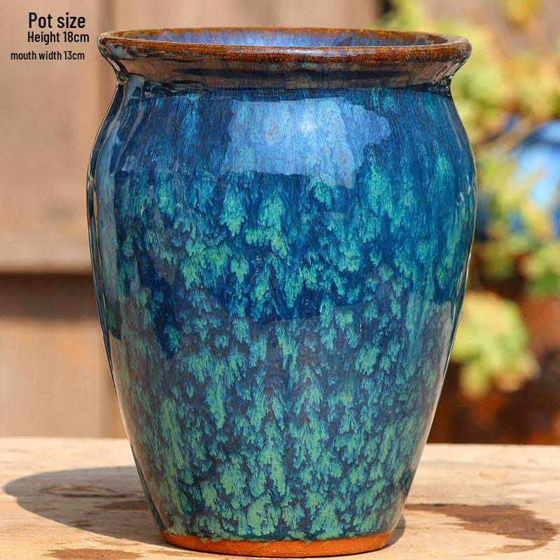Nordic Style Handmade Wide Mouth Ceramic Flower Pot for Bougainvillea & Bird of Paradise