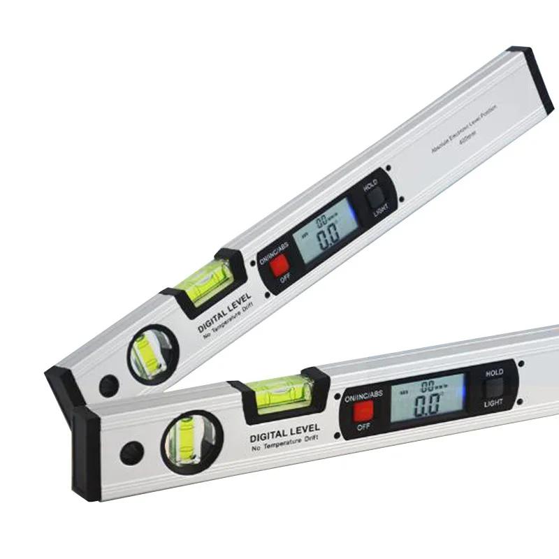 Magnetic Angle Meter Angle Ruler Digital Display Level Electronic Level Ruler Digital Display Slope Meter 400MM Aluminum Alloy