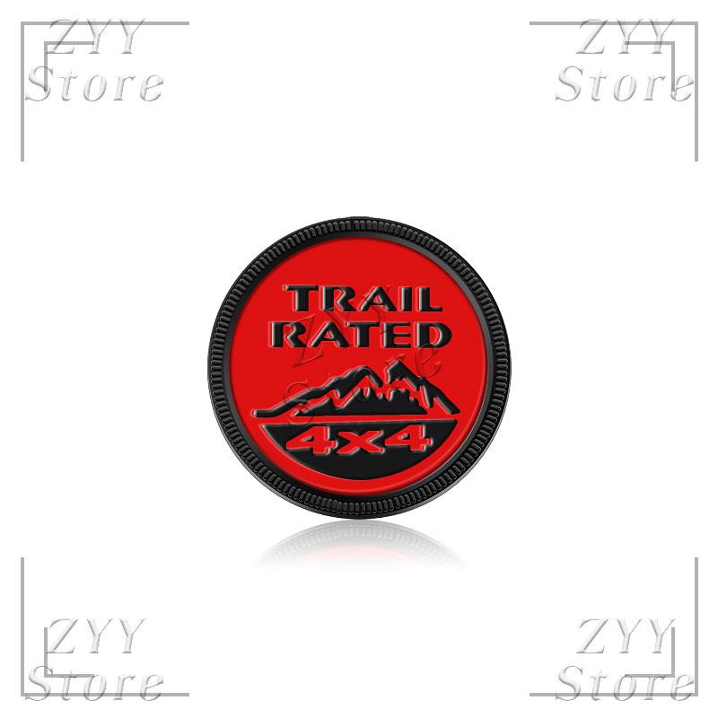 3D Metall Auto Kühlergrill Emblem 4X4 TRAIL RATED Logo Karosserie Aufkleber Auto Abzeichen Aufkleber Zubehör