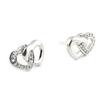 Les Trésors De Lily [L1821] - Boucles Argent 'Love' Blanc argenté (rhodié) - 12x8 mm