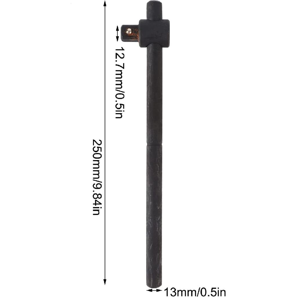 Wrench, Sliding T Handle Socket Wrench,Chrome Molybdenum Steel Breaker Bar Wrench for Vehicle Maintenance and Repair DIY (1/2 inch sliding rod)