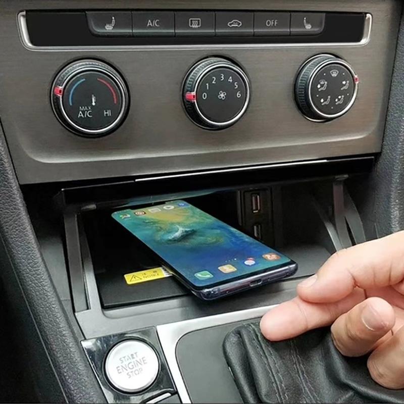 Car wireless charger 15w fast charger phone charger charging pad charging holder for Volkswagen Golf 7 MK7 2014-2018