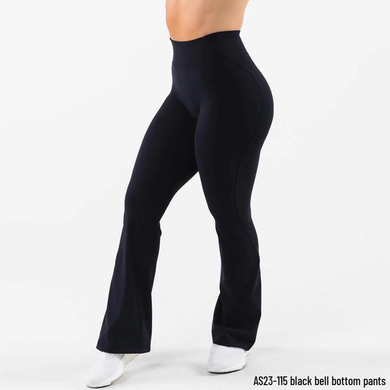 

Высокоэластичные корректирующие штаны для йоги - женские сексуальные персиковые расклешенные колготки для танцев с эффектом приподнятия бедер Small