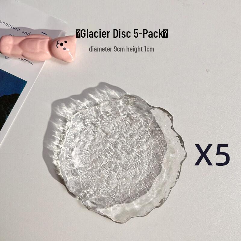 Irregular Glacier Glass Dessert Plate