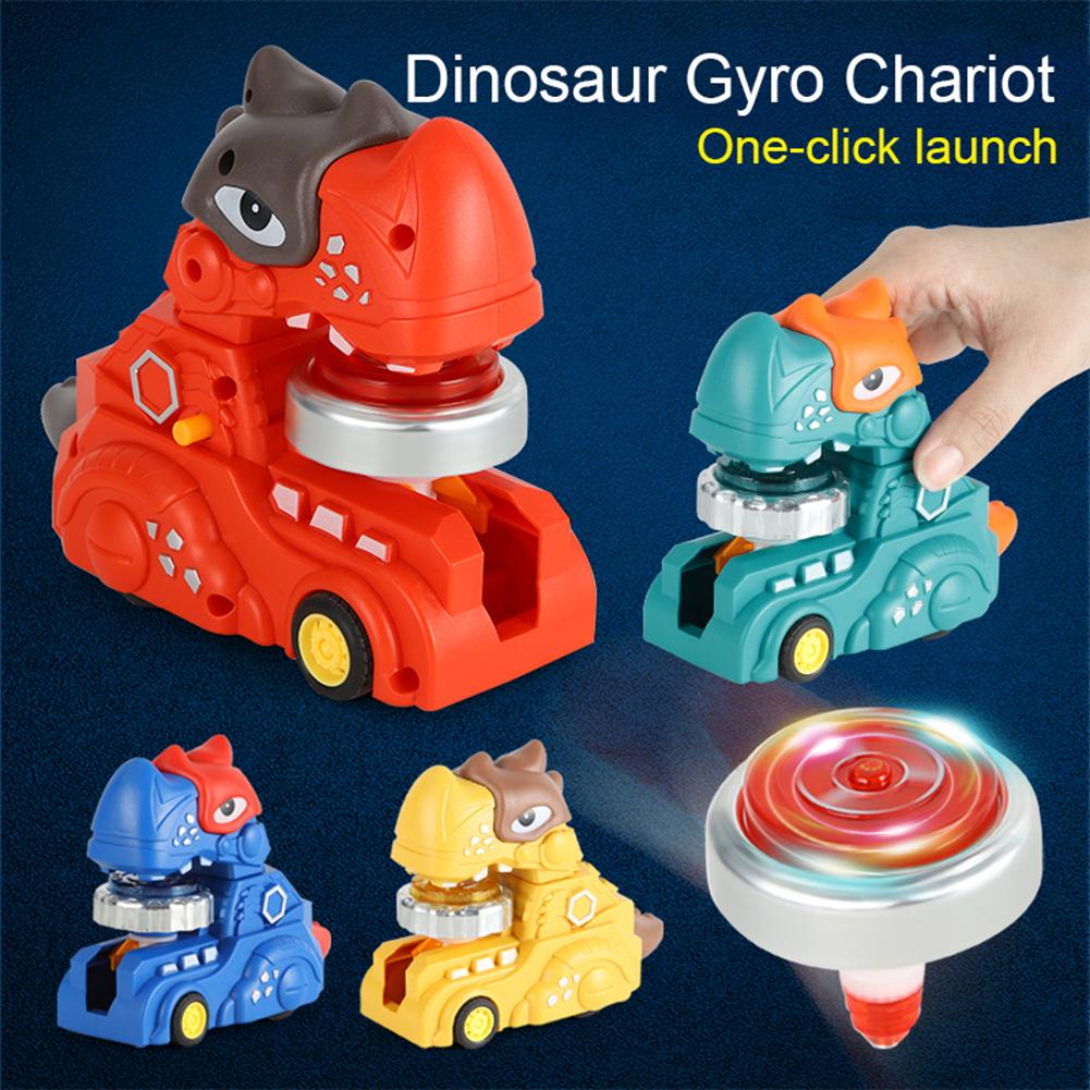 Children Toy Dinosaur Gyro Chariot Toy Rotating Launcher For Boys And Girls Gift