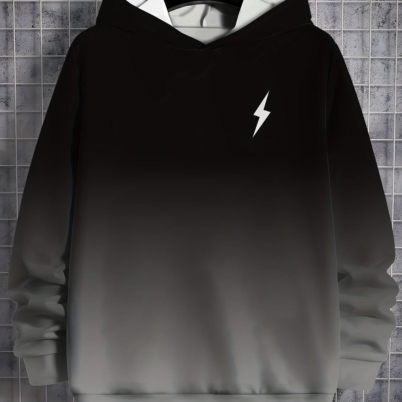 Мужской повседневный свитер с капюшоном с 3D-узором в виде алфавита — фото 2