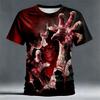 Men's Halloween Horror-Themed 3D-Printed T-Shirt Summer Round-Neck Breathable Trendy Cool Street-Style Halloween Party T-shirts