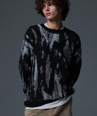 NOT4NERD N4Nd Graffiti Mohair Knit Sweater - Black