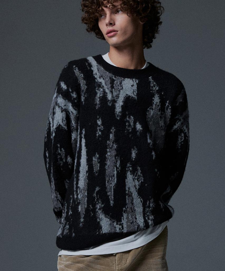NOT4NERD N4Nd Graffiti Mohair Knit Sweater - Black