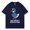 Cute Duck Sunglasses Funny Meme Graphic T Shirts High Street Fashion Trend Short Sleeve Tshirt Unisex Casual Cotton Tshirts