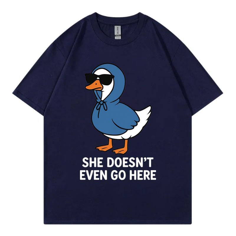 Cute Duck Sunglasses Funny Meme Graphic T Shirts High Street Fashion Trend Short Sleeve Tshirt Unisex Casual Cotton Tshirts