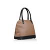 Sac bowling - Christian Lacroix - Eternity 12 - Imitation cuir texturé - Taupe/Noir - Femme