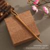Ancient Green Sandalwood Retro Hairpin for Women - Wood Craft Updo Accessory