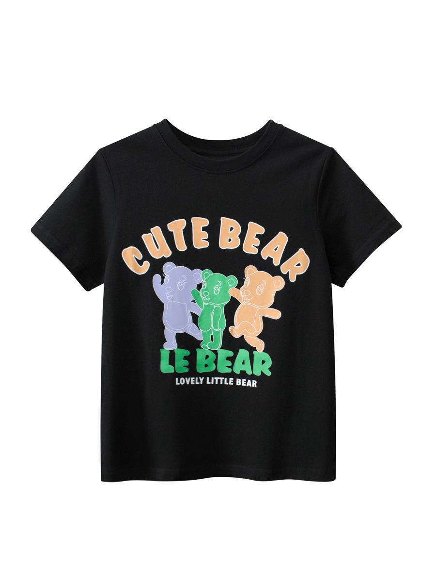 

GRrr модная детская футболка с коротким рукавом летняя коллекция 2024 года 140cm чёрный