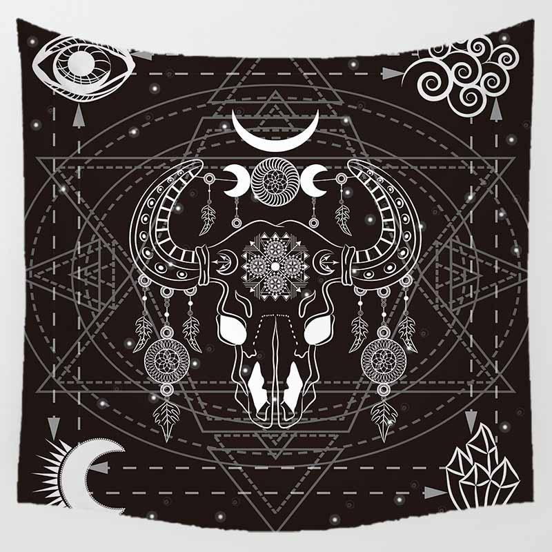 Home Decor Living Room Bedroom Tapestry Decor Hello Summer Mandala Wall Hanging Wall Tapestry