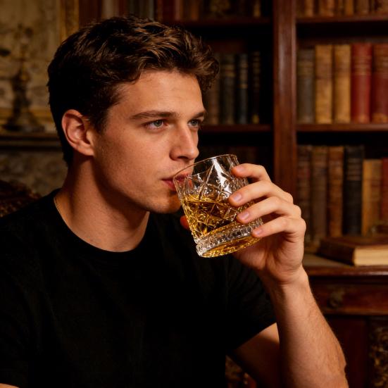 Ποτήρι Κρασιού 360 Μοιρών Περιστρεφόμενο 280ml Περιστρεφόμενο Ποτήρι Ουίσκι με Βάση Χωρίς Μόλυβδο Ποτήρι για Ανακούφιση από το Στρες Και Έγχυση Αρωμάτων Μοναδικό Δώρο για Γενέθλια