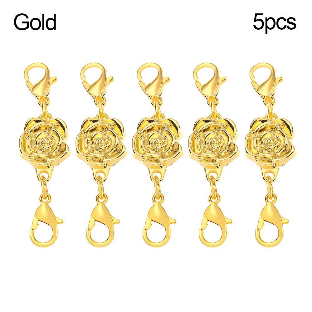 

Alloy Connector Hook Jewelry Making Supplies Magnetic Clasps Necklace Bracelet Connector Buckle gold-5PCS