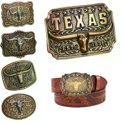 Hebilla de Cinturón Occidental Inicial Vintage-Vaquero Rodeo Plata Hebilla de Cinturón Grande Para Hombres Mujeres