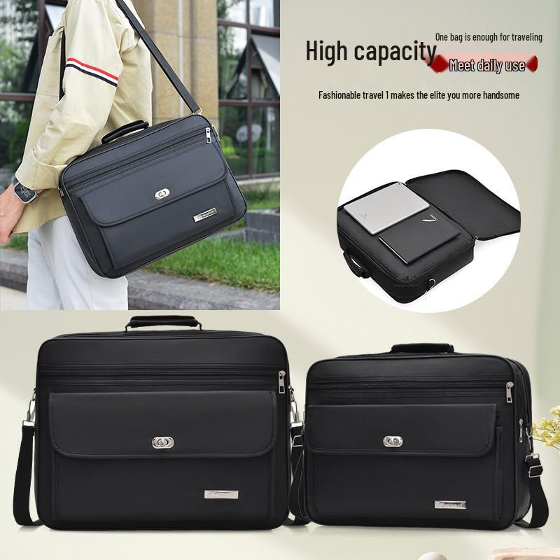 Korean Style Men's Oxford Cloth Crossbody Briefcase - Large Capacity Fashion Computer Handbag