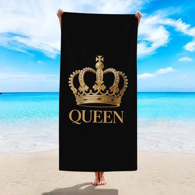 1 stuks Koningin en Koning strandlakens, ultrafijne vezel sneldrogend absorberend grote strandlakens, strandvakantie