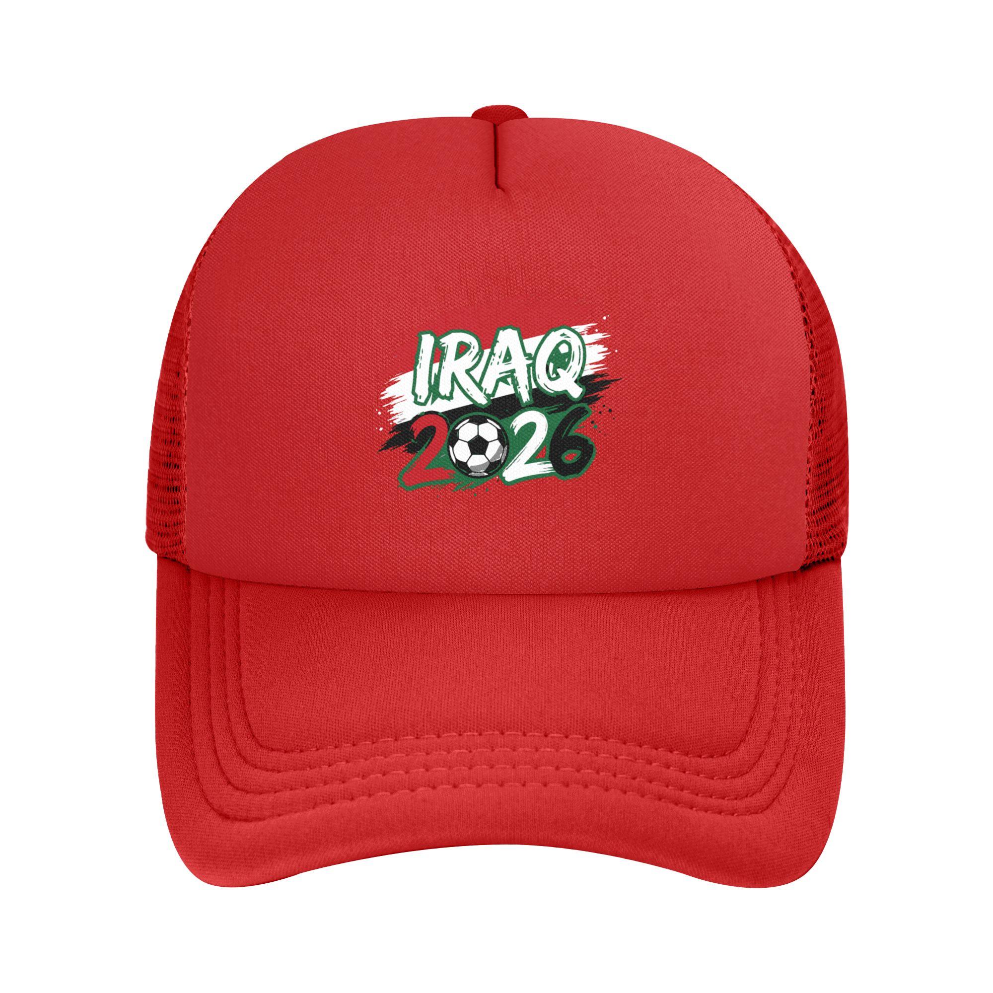 Iraq Flag Iraqi Soccer Football Casquette Unisex Outdoor Hats Adjustable Snapback Cap Casual Baseball Caps One Size